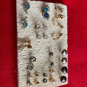 Elegant Silver and Gold Earring Set